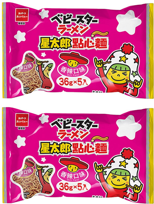 OYATSU 優雅食 BABY STAR 星太郎 點心麵 中香辣分享包 36g x 5入, 180g, 2袋