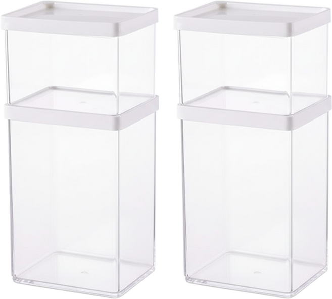 Changsin Living 昌信生活 POCKET冰箱萬用收納盒系列 保鮮盒 B組 400ml + 850ml, 2組, 4個容器 + 4個蓋子