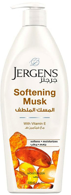 JERGENS 珍柔 乳液 麝香精華 600ml 滋潤保濕 維生素E 全家適用, 1件