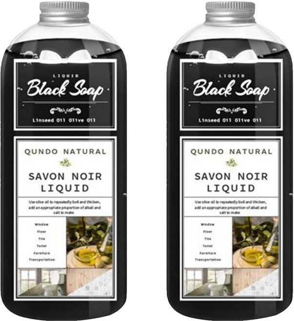 QUNDO 康朵 萬用家事黑皂液, 1L, 2瓶