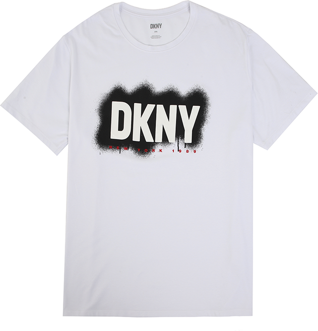DKNY 男士噴漆印花短袖T恤 DK00GT095