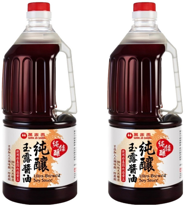 萬家香 純佳釀玉露醬油, 2個, 1.5L