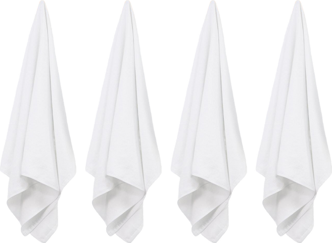 AMENITY TOWEL 30支純棉浴巾 350g 白色, 4條