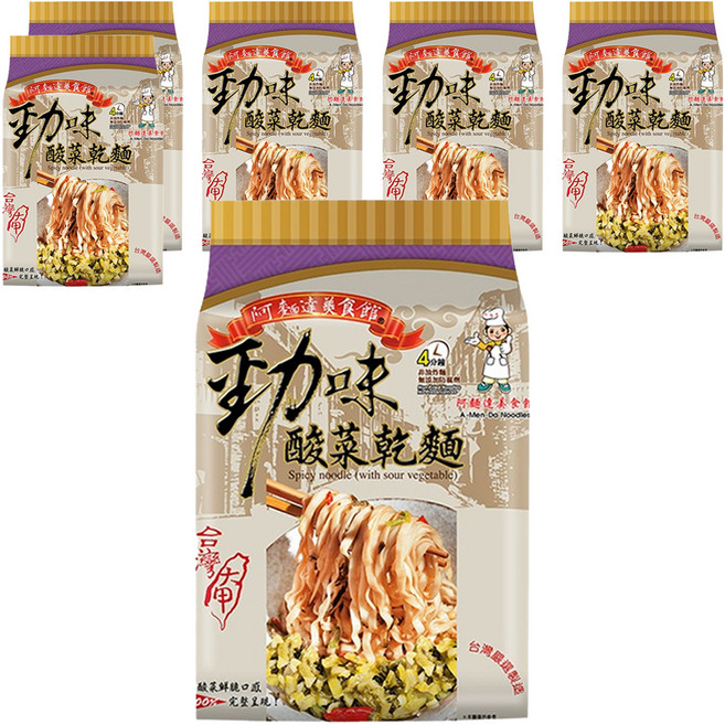 大甲佳旭 大甲乾麵 勁味酸菜拌麵 135g, 24包