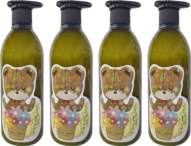 BEAR&BEARS 熊大庄 法國香頌身體乳 500ml, 4瓶