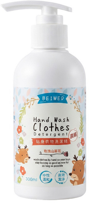 BEIWED 貝薇美學 貼身衣物濃縮洗潔精 手洗專用 玫瑰山茶花, 300ml, 1瓶