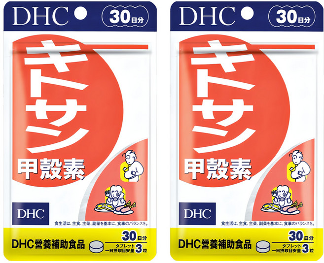 DHC 台灣公司貨 甲殼素 30日份 營養輔助食品, 265mg, 90錠, 2包