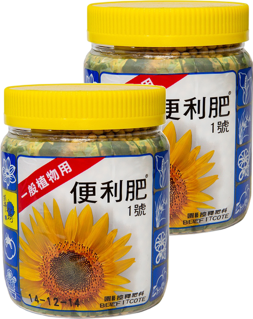 翠筠 便利肥 1號便利肥 長效通用肥, 400g, 2罐