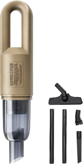 ADAMOUTDOOR 手持式 吸塵器 含刷頭/縫隙吸頭/延長工具 沙色 ADVC-PORT02 充電式 無線 TYPE-C快速充電模式