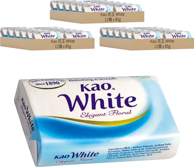Kao 花王 White 香皂 優雅花香, 85g, 36個