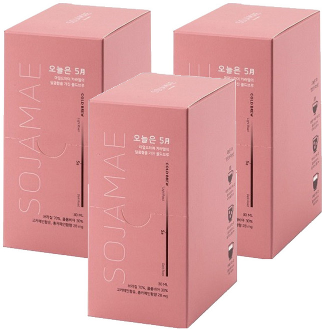 Sojamae 冷萃咖啡沖泡包, 30ml, 10包, 3盒