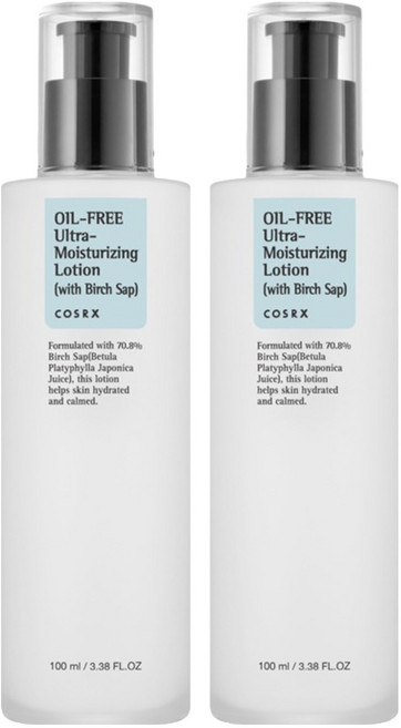 COSRX 無油極致保濕乳液, 100ml, 2個