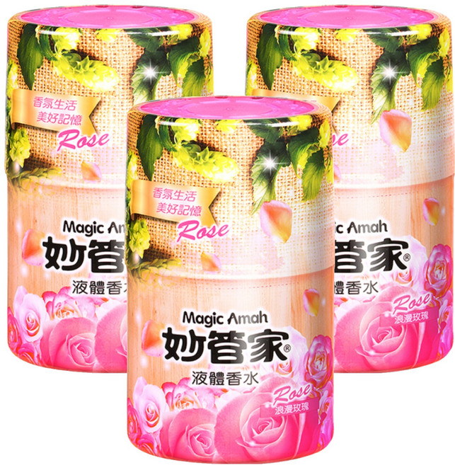 Magic Amah 妙管家 液體香水, 400ml, 3瓶, 浪漫玫瑰