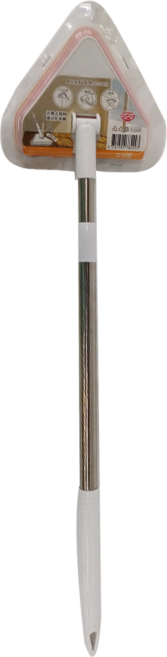 巧巧 零死角牆面地板去污刷 13.7 x 5 x 65.5~97cm, 白色 + 銀色, 1支