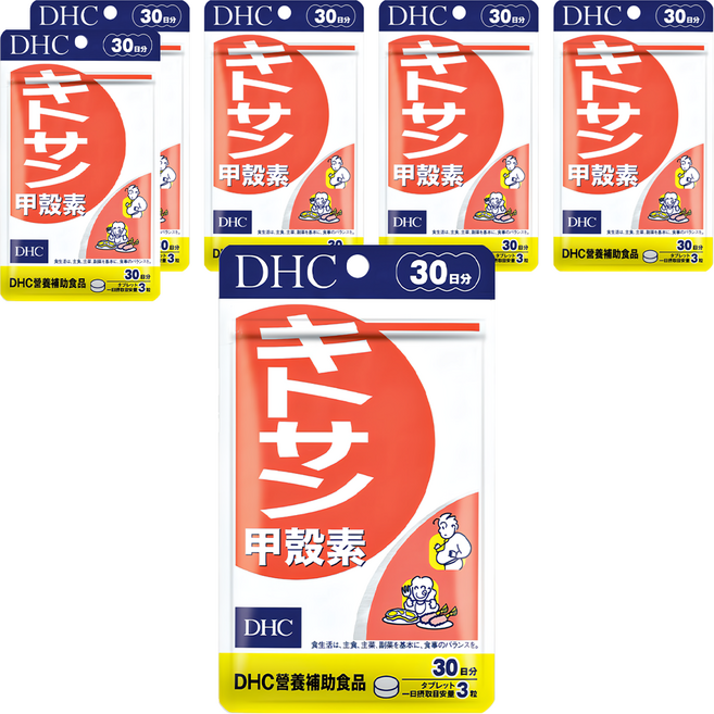 DHC 台灣公司貨 甲殼素 30日份 營養輔助食品, 265mg, 90錠, 6包