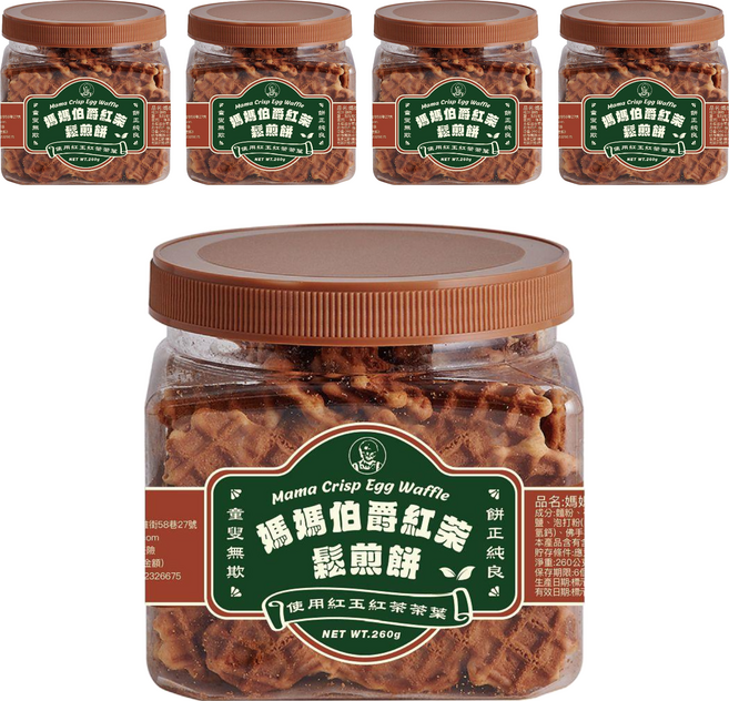 恩澤食品 媽媽伯爵紅茶鬆煎餅, 260g, 5罐