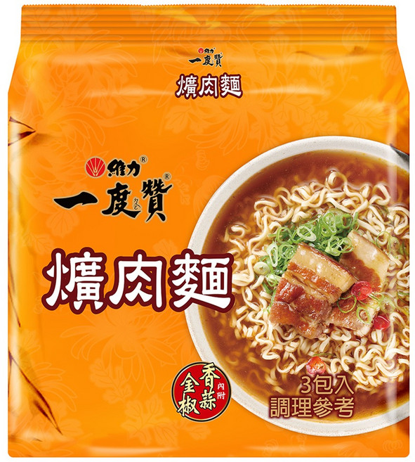 維力 一度贊 爌肉麵 200g, 3包