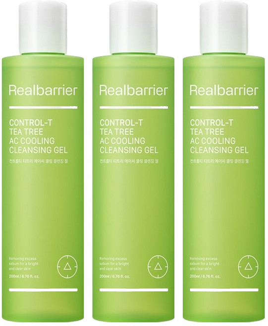 Real Barrier 沛麗膚 Control T 茶樹AC涼感潔膚凝膠, 3個, 200ml