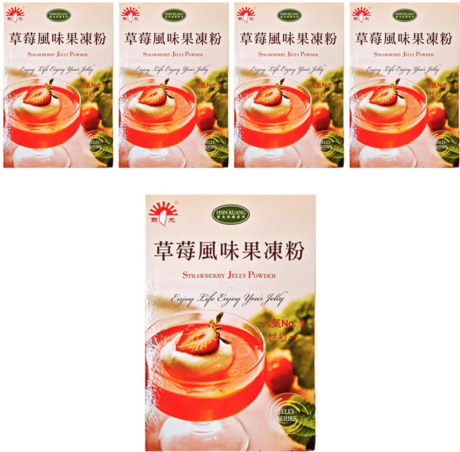 新光洋菜 草莓果凍粉, 100g, 5盒