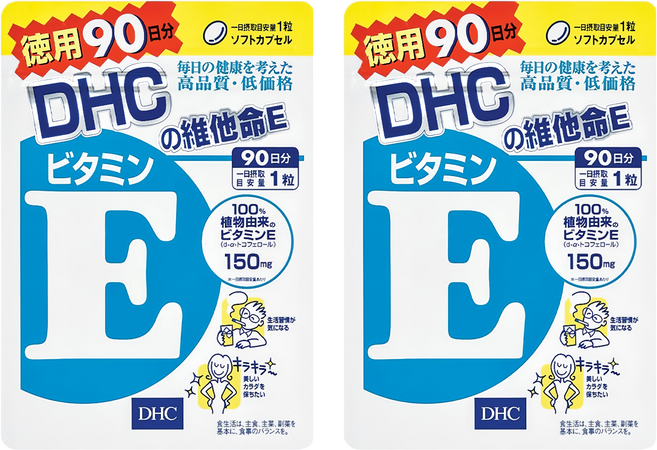 DHC 台灣公司貨 維他命E 90日份, 90顆, 340mg, 2包