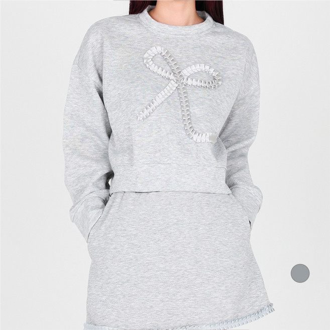 Dotif 女款 Mari 蝴蝶結大學T T25SS1-A1472