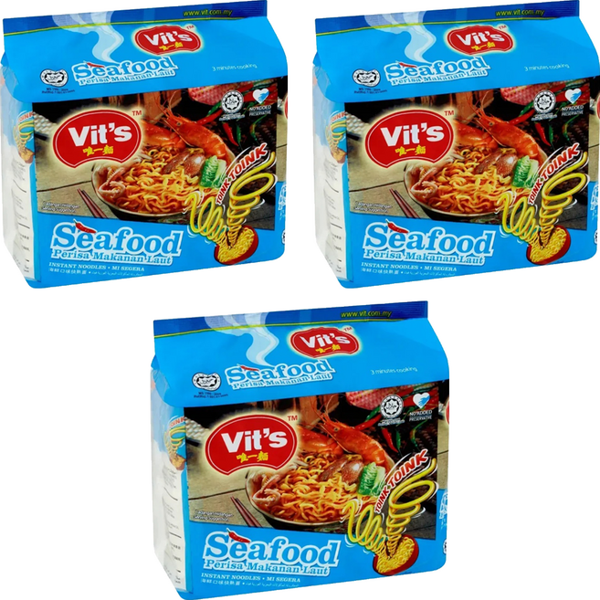 Vit's 唯一麵 南洋海鮮風味湯麵 78g, 15包