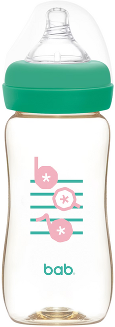 bab 培寶 PPSU寬口徑奶瓶, 330ml, 1個, 綠色