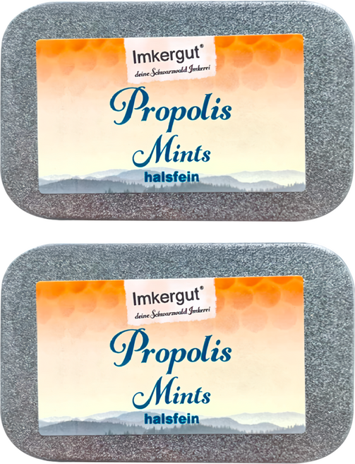 Imkergut 純天然 鐵盒蜂膠薄荷喉錠 50顆, 14g, 2盒