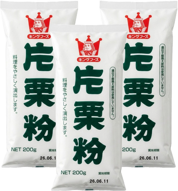 King Foods 王印 片栗粉 馬鈴薯澱粉, 200g, 3包