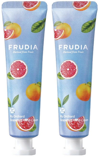 FRUDIA 台灣公司貨 文青果社 輕盈保濕護手霜 葡萄柚, 30g, 2條