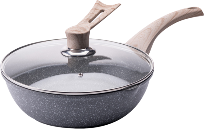 cook power 鍋寶 熔岩厚釜7層鑄造不沾鍋炒鍋 IH/電磁爐適用 含可立式鍋蓋, 1個, 28cm