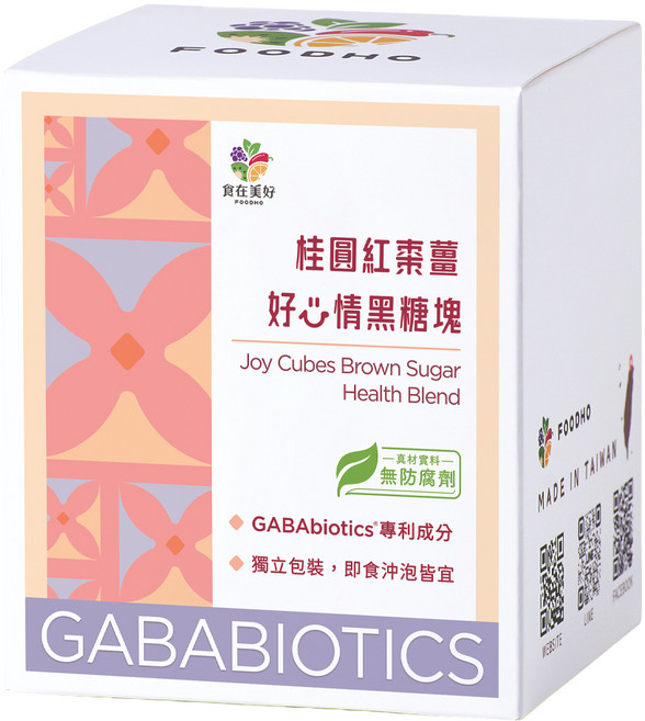 FOODHO 食在美好 好心情黑糖塊 桂圓紅棗薑, 5g, 40個, 1盒