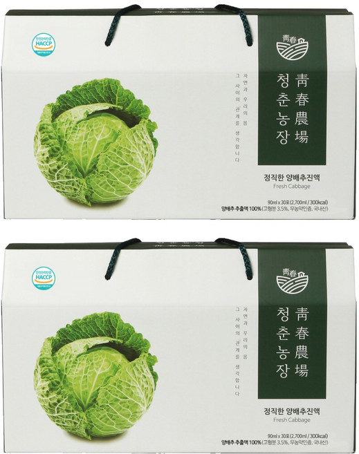 CheongChunNongJang 青春農場 正直高麗菜濃縮液 30入, 90ml, 60包