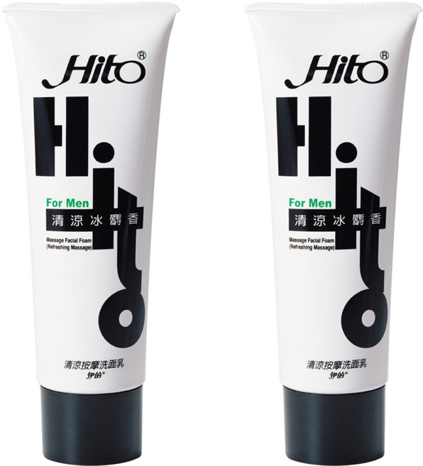 Hito 伊的 男性清涼按摩洗面乳 清涼冰麝香, 120ml, 2條