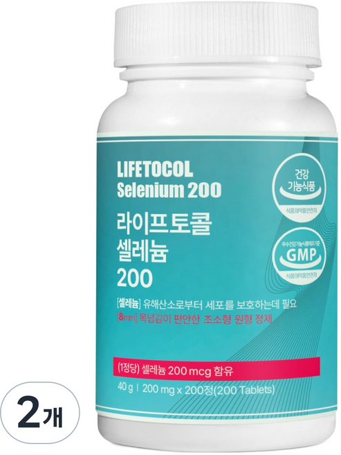LIFETOCOL 硒 200 40g, 2個, 200錠