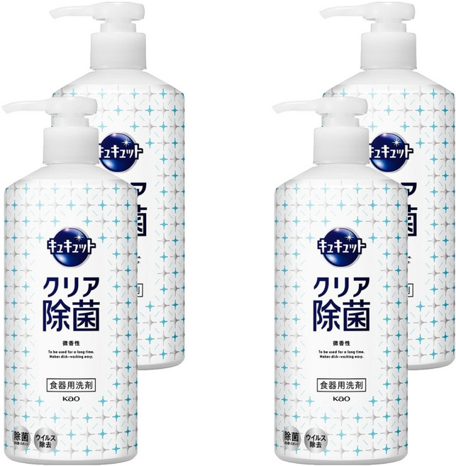 Kao 花王 Cucute 珂珂透 高效濃縮洗精 除菌, 480ml, 4瓶