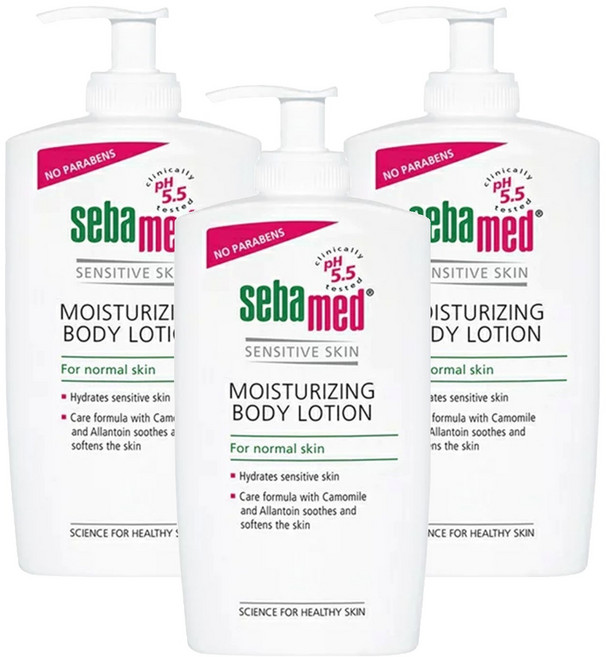 sebamed 施巴 台灣公司貨 潤膚乳液 壓頭版, 400ml, 3瓶