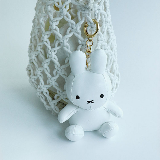 miffy 米飛 PU 娃娃鑰匙圈, 白色, 12cm, 1個