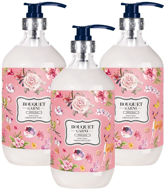 BOUQUET GARNI 香水潤膚乳液 白麝香, 1L, 3瓶