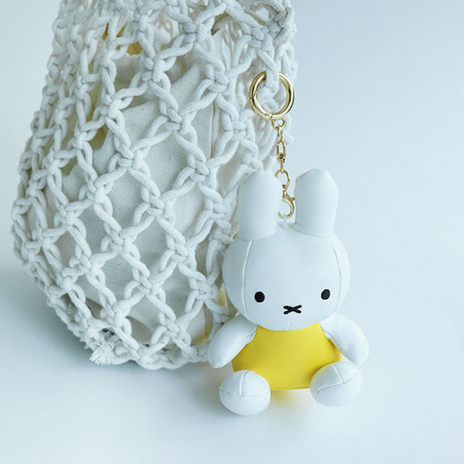 miffy 米飛 PU 娃娃鑰匙圈, 黃色, 12cm, 1個