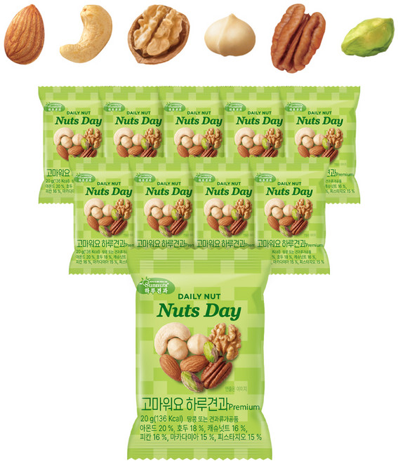 Dailynut Nuts Day 感謝每日堅果, 20g, 10個