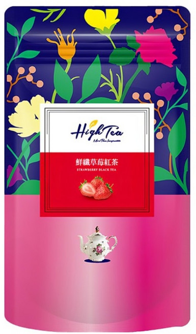 High Tea 伂橙 鮮纖草莓紅茶, 3g, 12包, 1袋