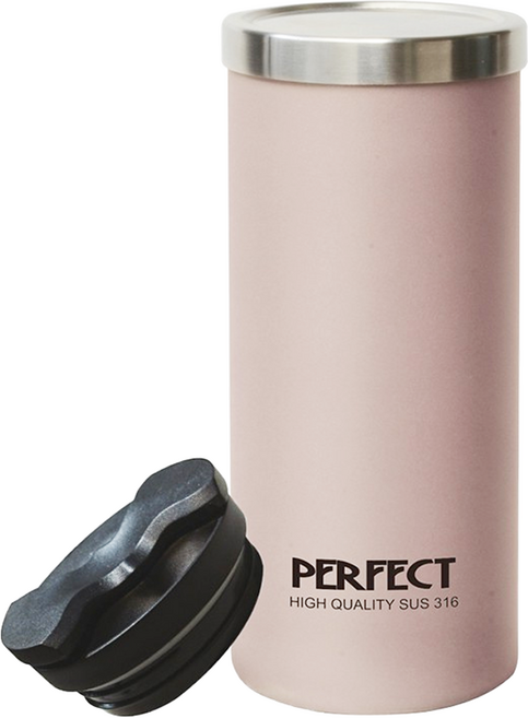 PLUS PERFECT 理想 極緻316真空雙蓋咖啡杯 580cc, 玫瑰金, 1個