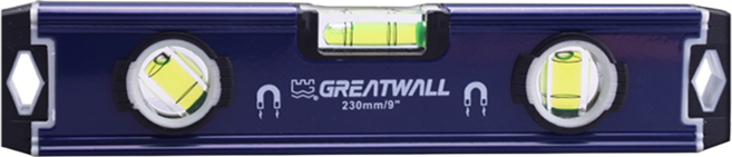 Great Wall 長城 三泡水平尺 附磁 9 23 x 4.5 x 2cm, 1個