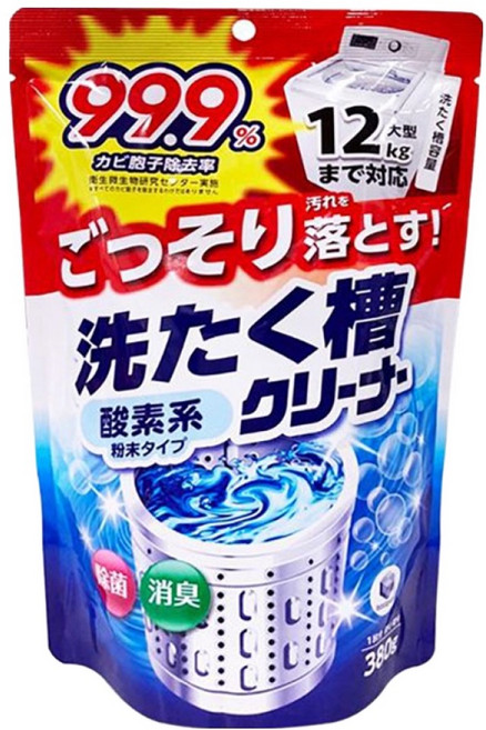 第一石鹼 Laundry Club 大型洗衣槽清潔劑 粉狀 380g 除菌 消臭 適用12kg以上洗衣機, 1包
