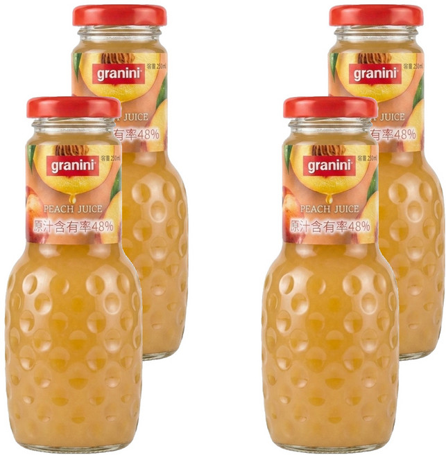 granini 法國酒窩水蜜桃汁, 250ml, 4瓶
