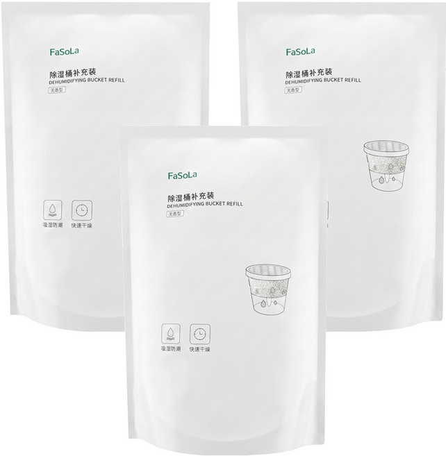 FaSoLa 多功能大容量除濕盒 補充包, 350g, 3個