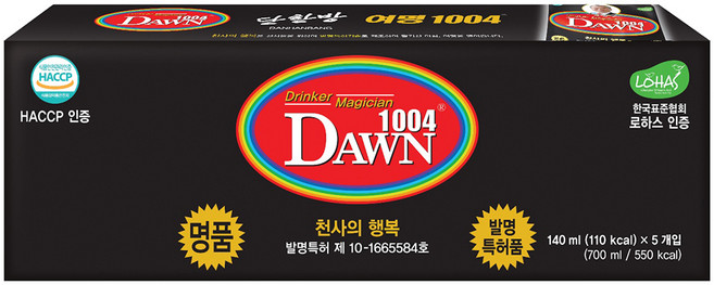 Dawn1004 綜合活力飲, 140ml, 5罐