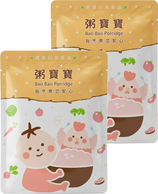 粥寶寶 常溫粥, 金瓜山藥雞肉, 150g, 2包