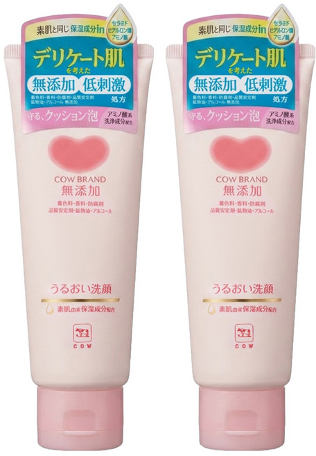 COW STYLE 牛乳石鹼 無添加保濕洗面乳, 110g, 2條